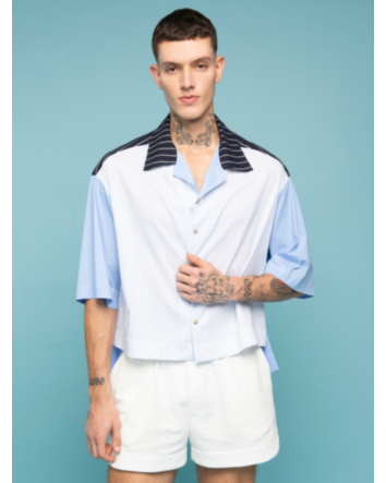 Camisa em Mix de Listra