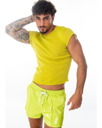 Baby Tee em Tulle Mesh