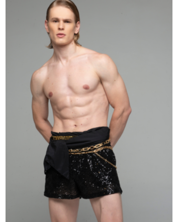 Short em Paetê 00-Paetê black-G
