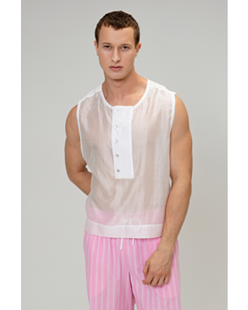 Tank Top em Tencel Aura-branco-P