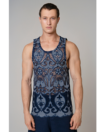 Regata em Guipure efeito Jeans